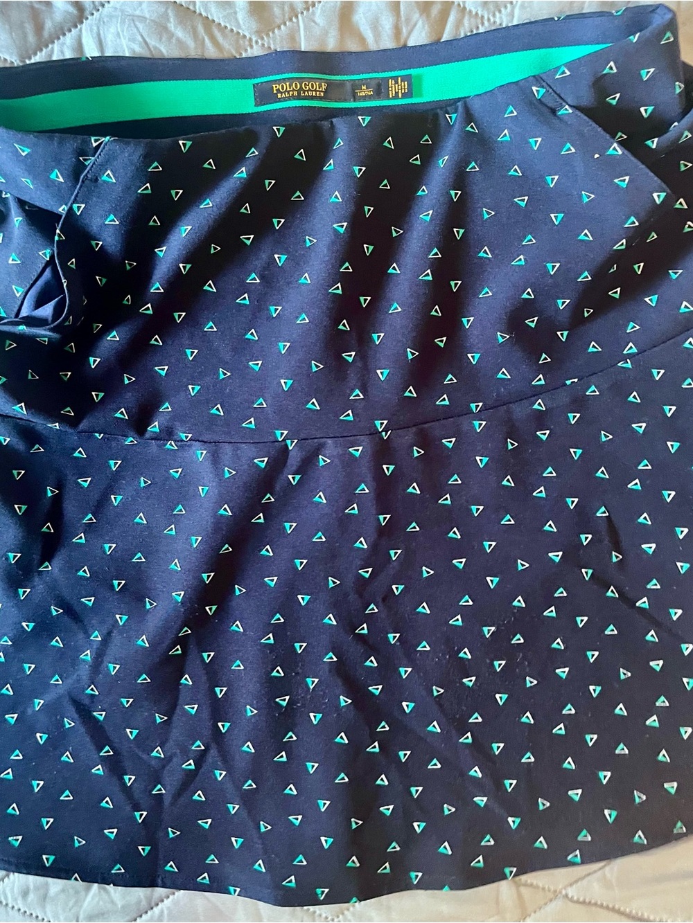 Polo by Ralph Lauren Navy Skort with Teal Triangle Print